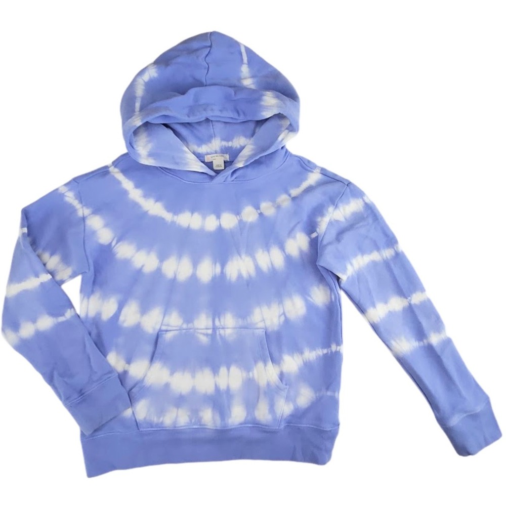 Crewcuts Girls 8 9 Tie Dye Hoodie Sweatshirt J Purple Blue White Pullover